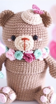 Receitas Carneirinho - Izabel Carneiro - Bear Swab Holder - Porta Cotonetes Ursinha - Portuguese