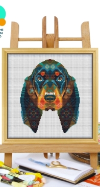 Awesome Pattern Studio - CS2210 - Mandala Black and Tan Coonhound XSD