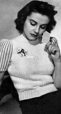 Knitted ribbed pullover American Thread Company free