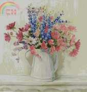 I Love CrossStitch CR-002 Ironstone Bouquet Ⅰ