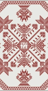 Modern Folk Embroidery - Hälsingland Cushion XSD+PCS