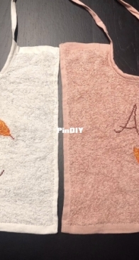 bibs for anna with autumn leaves