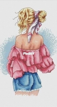MiAxStitch - Summer Girl in pink t-shirt by Minasyan Yana/ Jane Eyre XSD
