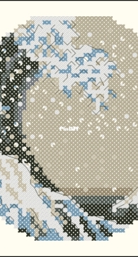 In the sea waves at Kanagawa by  Katsushika Hokusai XSD+PCS