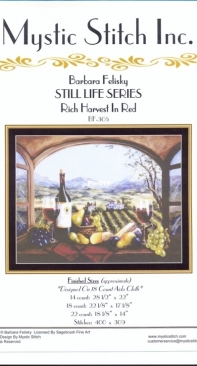 Mystic Stitch Inc. - Still Life Series - BF-305 Rich Harvest In Red by Barbara Felisky