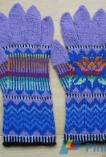 Floral Fair Isle Gloves by Carol Wassell -Free
