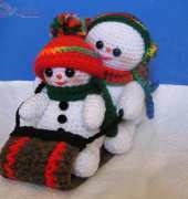 Tobogganing Snowmen