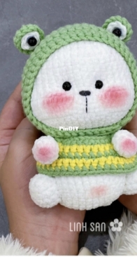 Linh San Handmade - Linhsan - Frog Bear - Мишка лягушка - Russian - Translated