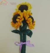 Knitted sunflowers