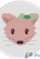 Daily Cross Stitch - Girl Mouse