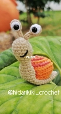 Hidarikiki Crochet - Carmen Lago - Snail - Caracol - Spanish - Free