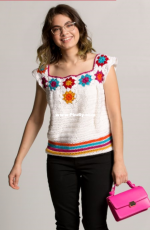 Premier Yarns Design Team - Katrina Sanchez Standfield - Pura Vida Blouse - Free