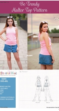 Ellie and Mac - Adult Be Trendy Halter Top - Sizes XXS-4XL - Free