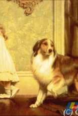 Golden Kite 1008 - A Little Girl and her Sheltie (Charles Burton Barber)