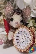 LeaLea beads - Cat with Tambourine - Chinese