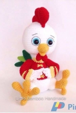 Little Bamboo Handmade Crafts - TS min - The Prosperity Rooster Amigurumi