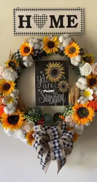 Sunflower Sunshine Wreath