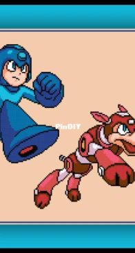 Cross Stitch Quest - Mega Man and Rush - Free