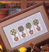 Fruit Topiaries by Jacquelyn Fox from Cross Stitch Magazine Issue 43 -