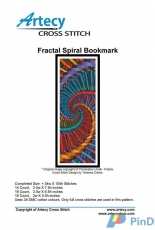 Artecy Cross Stitch - Fractal Spiral Bookmark - Christopher Ursitti