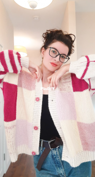 Sentro / Addi Chunky Patchwork Cardigan by Rita - Oh My Purl