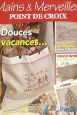 Mains & Merveilles Point de Croix - Douces Vacances - No.109 - July-August 2015 - French