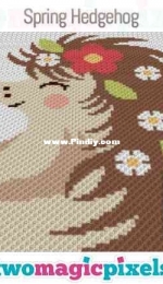 Two Magic Pixels - Spring Hedgehog