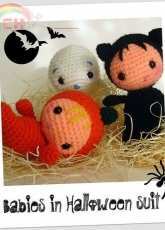 Knitting Turnip - Barbara Ghiso - Baby in a Halloween Suit