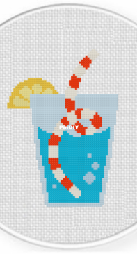 Daily Cross Stitch - Summer Blue Lemonade