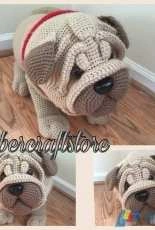 Ambercraftstore - Tatjana Ozolina - Crochet  Pug Dog