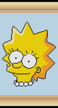 Cross Stitch Quest - Lisa Head - The Simpsons - Free