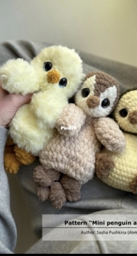 Aleksa PlushWorld - Sasha Pushkina - Mini Penguin and Chick