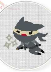 Daily Cross Stitch - Ninja Cat