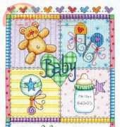 Dimensions 73104 Baby Squares Birth Record