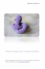 Happyamigurumi - Laura Sillar - Free amigurumi snake pattern - Free