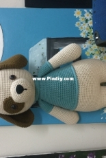 Bunnies and yarn- Thomas dog