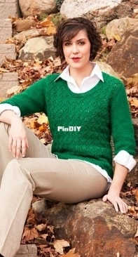 Lace Lattice Sweater by Edie Eckman