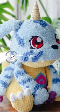 Ghost Kitty Crochet - Friendly Horn Monster - English original pdf with working links