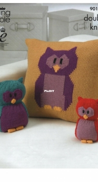 King Cole 9016-Owl Cushion and Doorstop