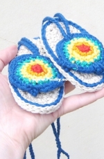Pletionica - Baby flip flops Rainbow - Free