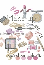 Make-Up Bag from Mode dhier et daujourdhui au point de Croix - Veronique Enginger