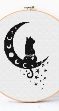 Mamaida Pattern- Cat and Moon