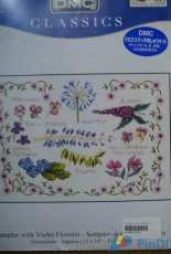 DMC XC1007 - Sampler with Violet Flowers