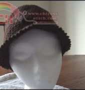 Crochet Beanie Cap with Visor by Teresa Richardson
