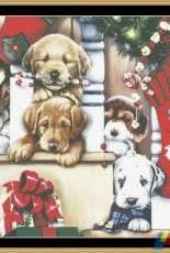 Mystic Stitch JENN-09 - Christmas Puppies on the Loose