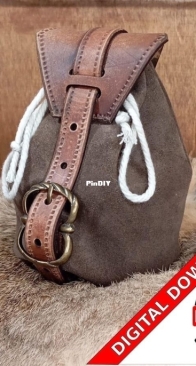 Ilvia leather purse Coin bag  Roleplay Medieval - The LARP Peddler
