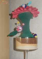 my caterpillar lives on his flower now.
