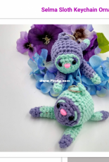 Manic Yarn - Aimee Borst - Selma Sloth Keychain Ornament