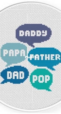 Daily Cross Stitch - Ways to Say Dad