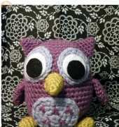 Katherine Dubsky - Purple Plush Owl crochet pattern